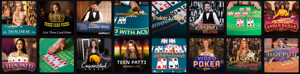 Amonbet live dealer games Poker