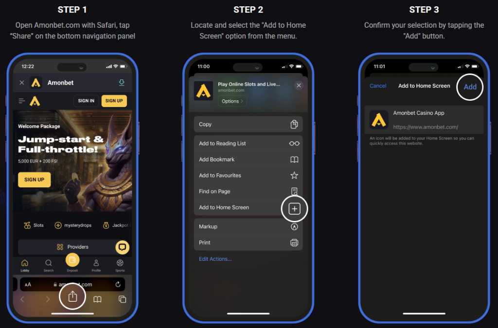 Amonbet casino app iOS